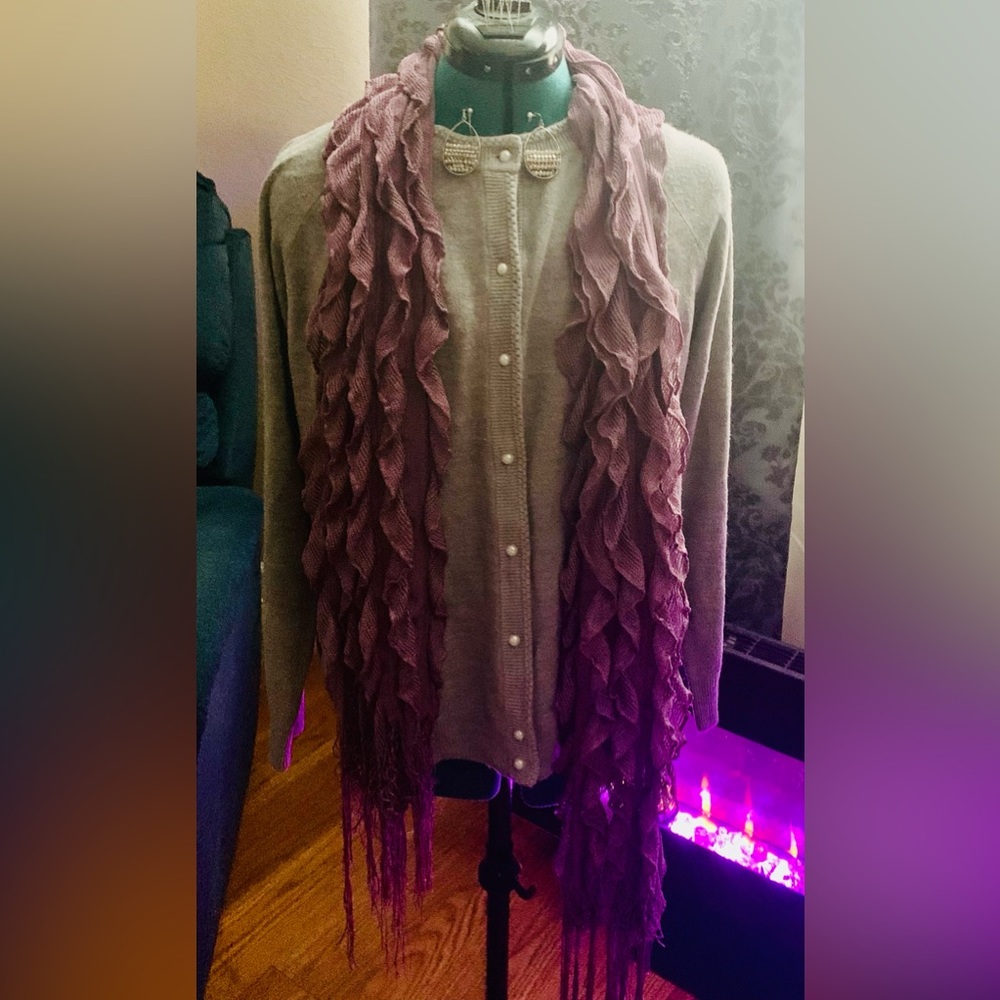 Designers original grey button down sweater